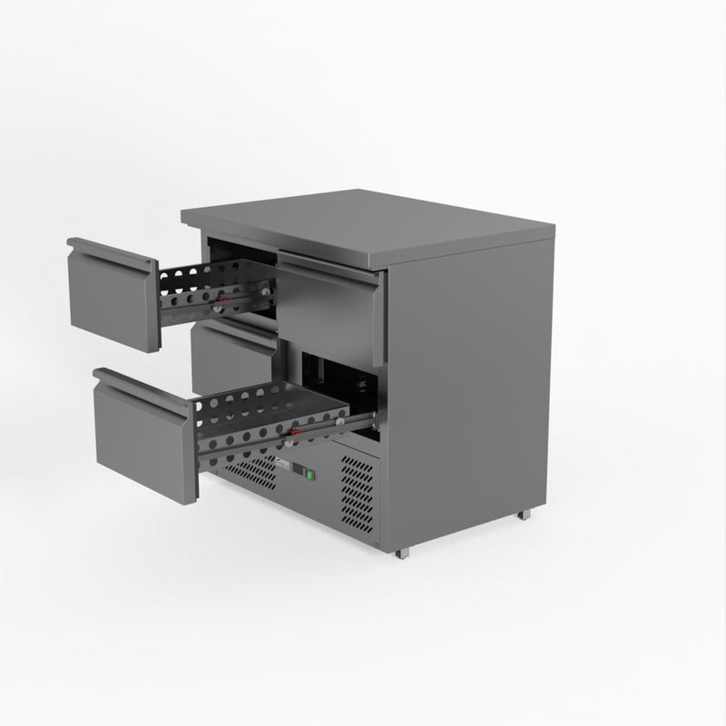 FED-X Four Drawer Compact Workbench Fridge XGNS900-4D