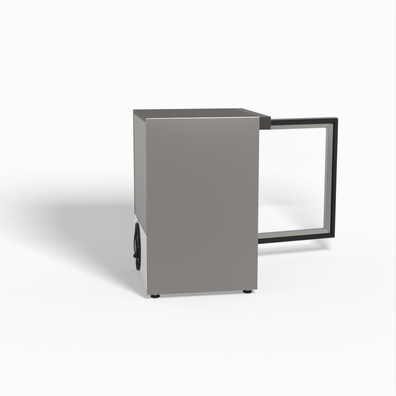 Thermaster Stainless Steel Upright Static Display Fridge XR200SG