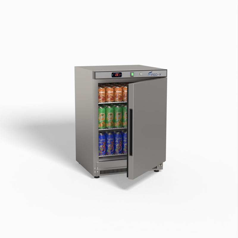 Thermaster Stainless Steel Upright Static Fridge XR200SS