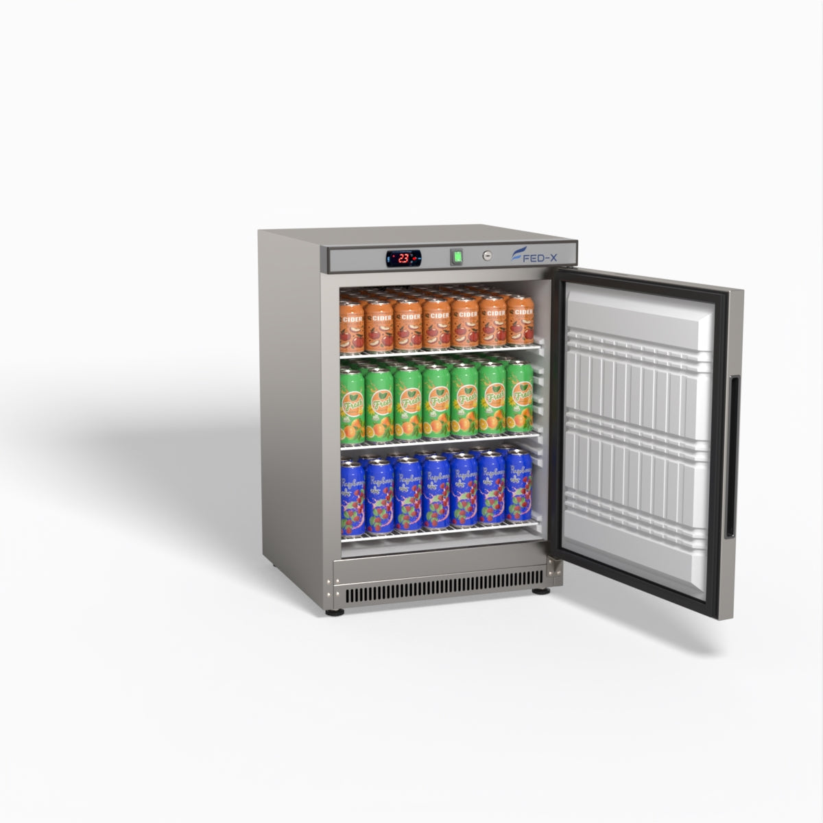 Thermaster Stainless Steel Upright Static Fridge XR200SS