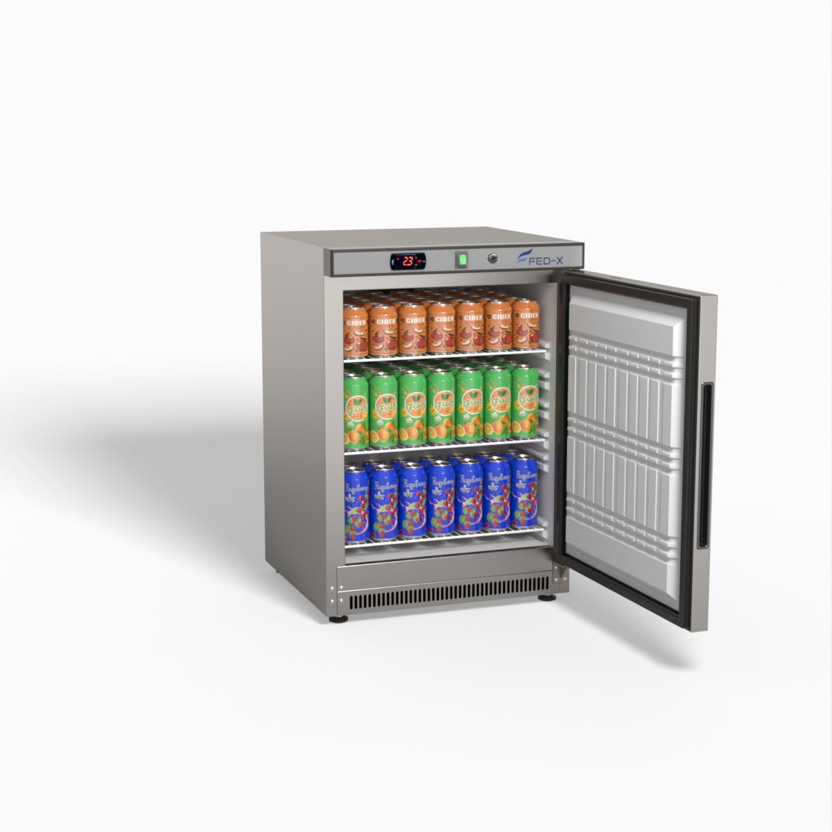 Thermaster Stainless Steel Upright Static Fridge XR200SS