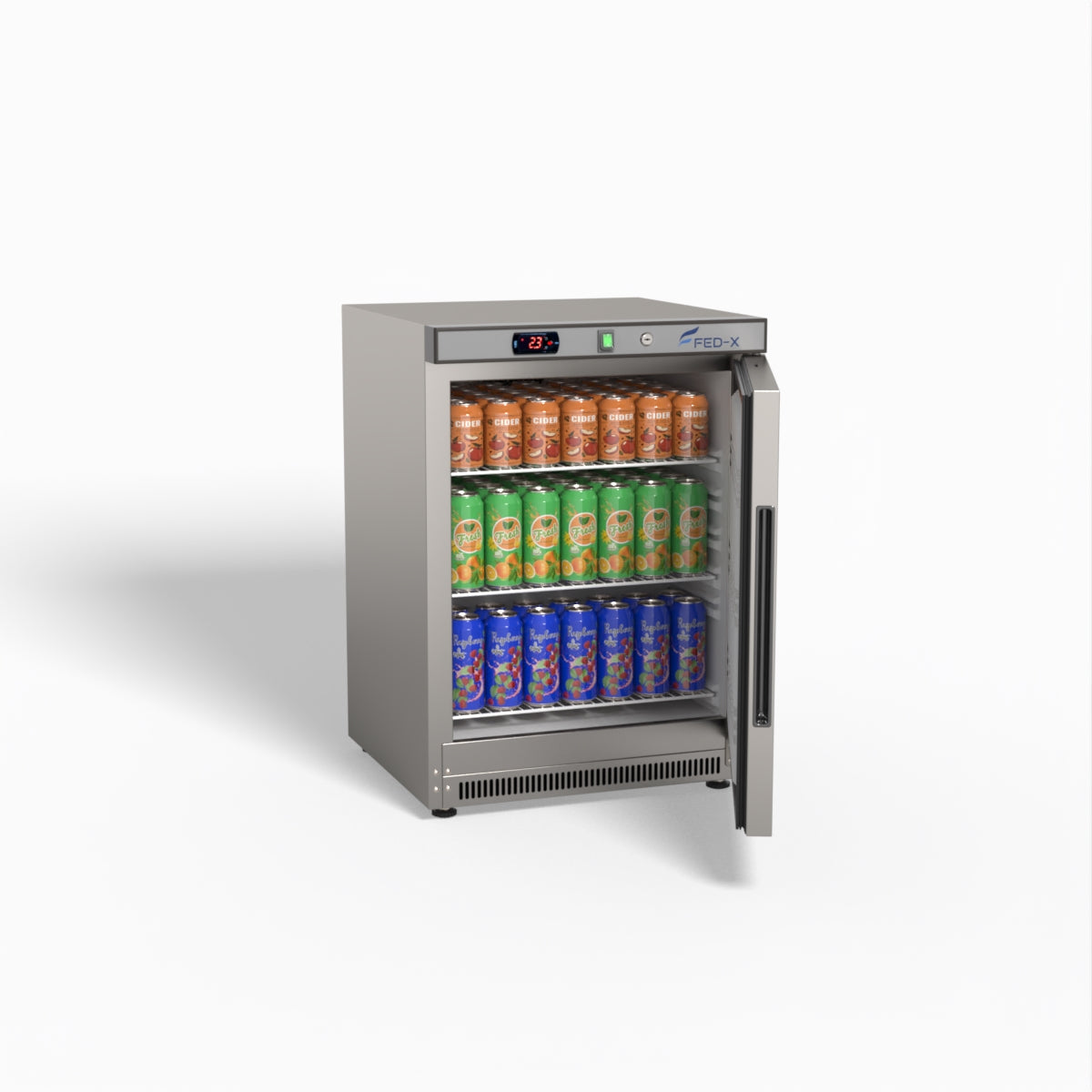 Thermaster Stainless Steel Upright Static Fridge XR200SS