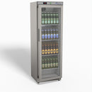 Thermaster Stainless Steel Upright Static Display Fridge XR400SG