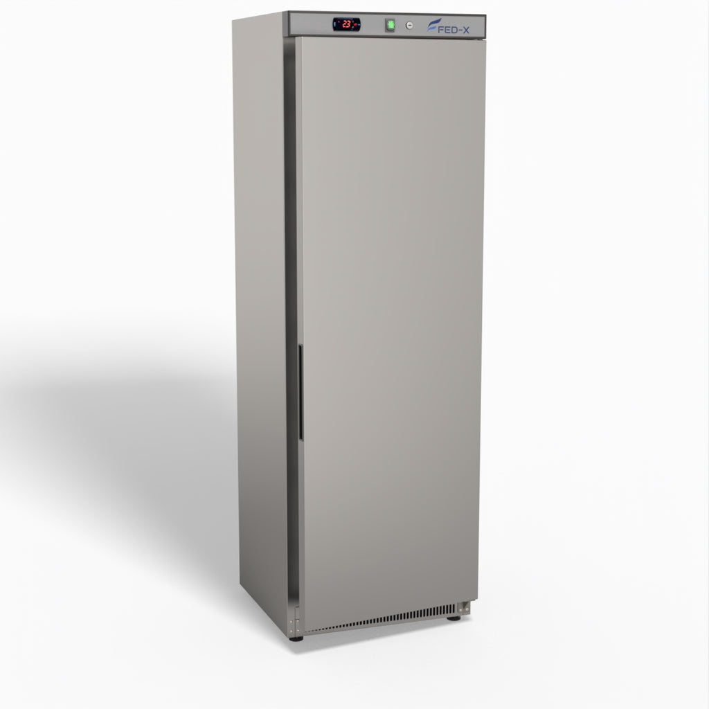 FED-X Stainless Steel Upright Static Fridge XR400SS
