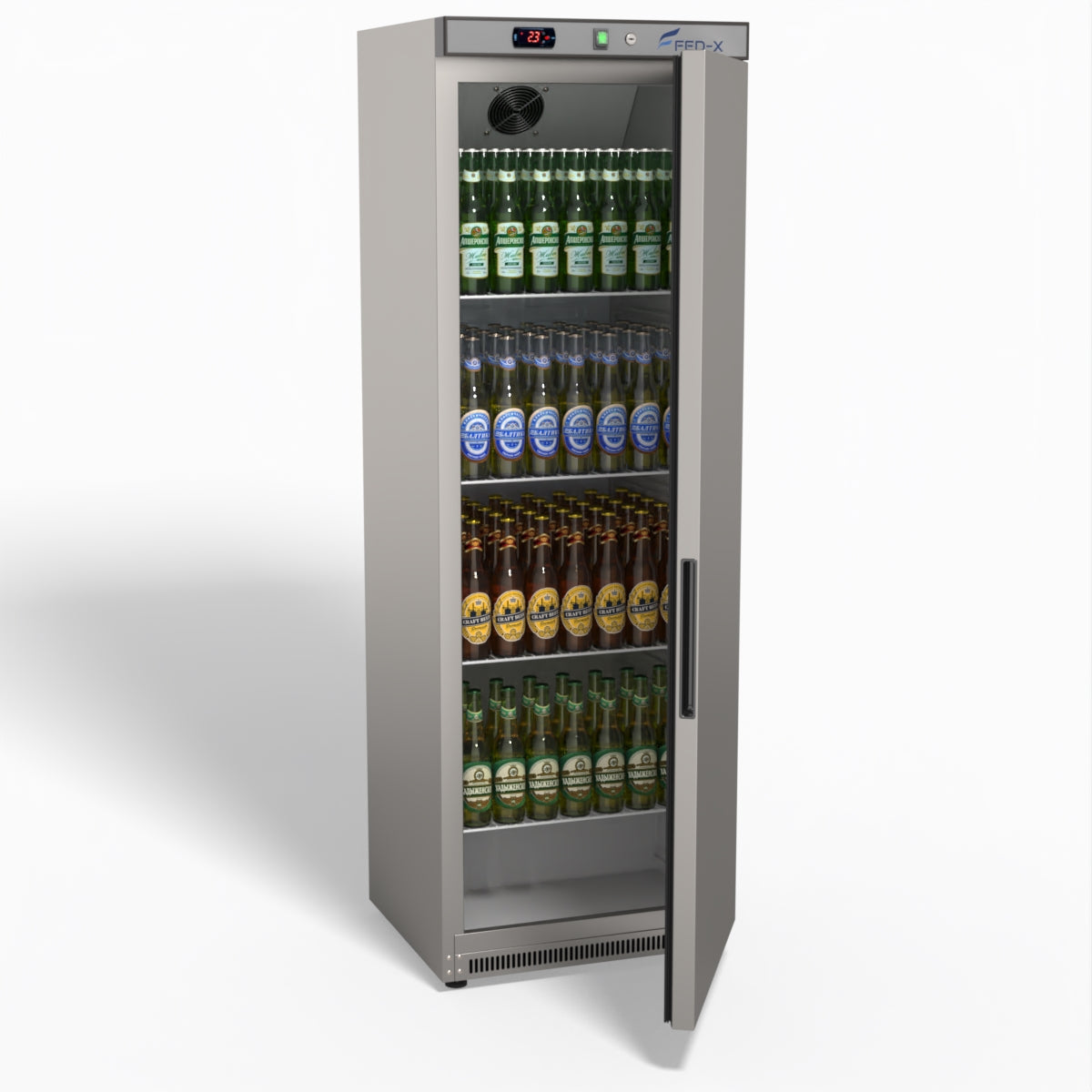 Stainless Steel Upright Static Fridge XR400SS