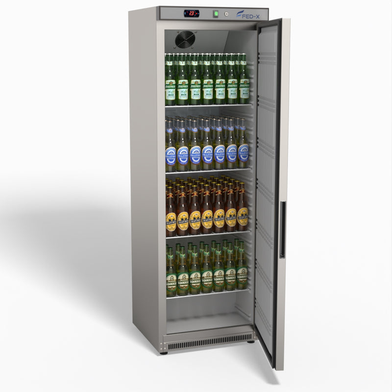 Stainless Steel Upright Static Fridge XR400SS