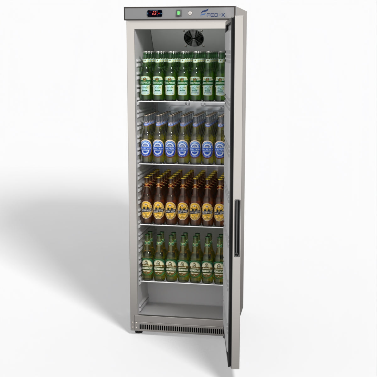 Stainless Steel Upright Static Fridge XR400SS