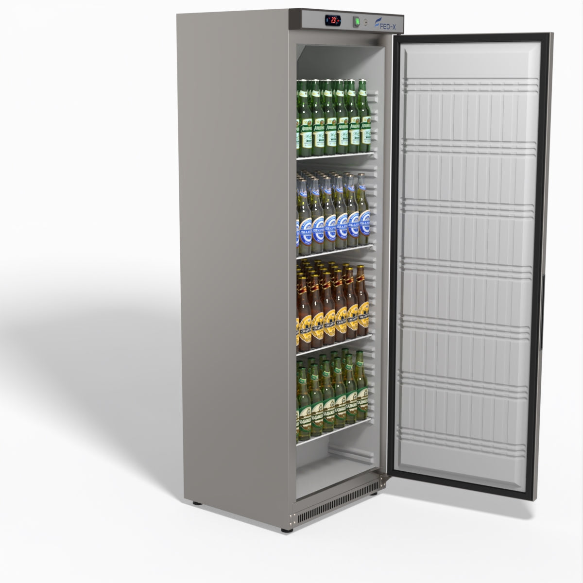 Stainless Steel Upright Static Fridge XR400SS