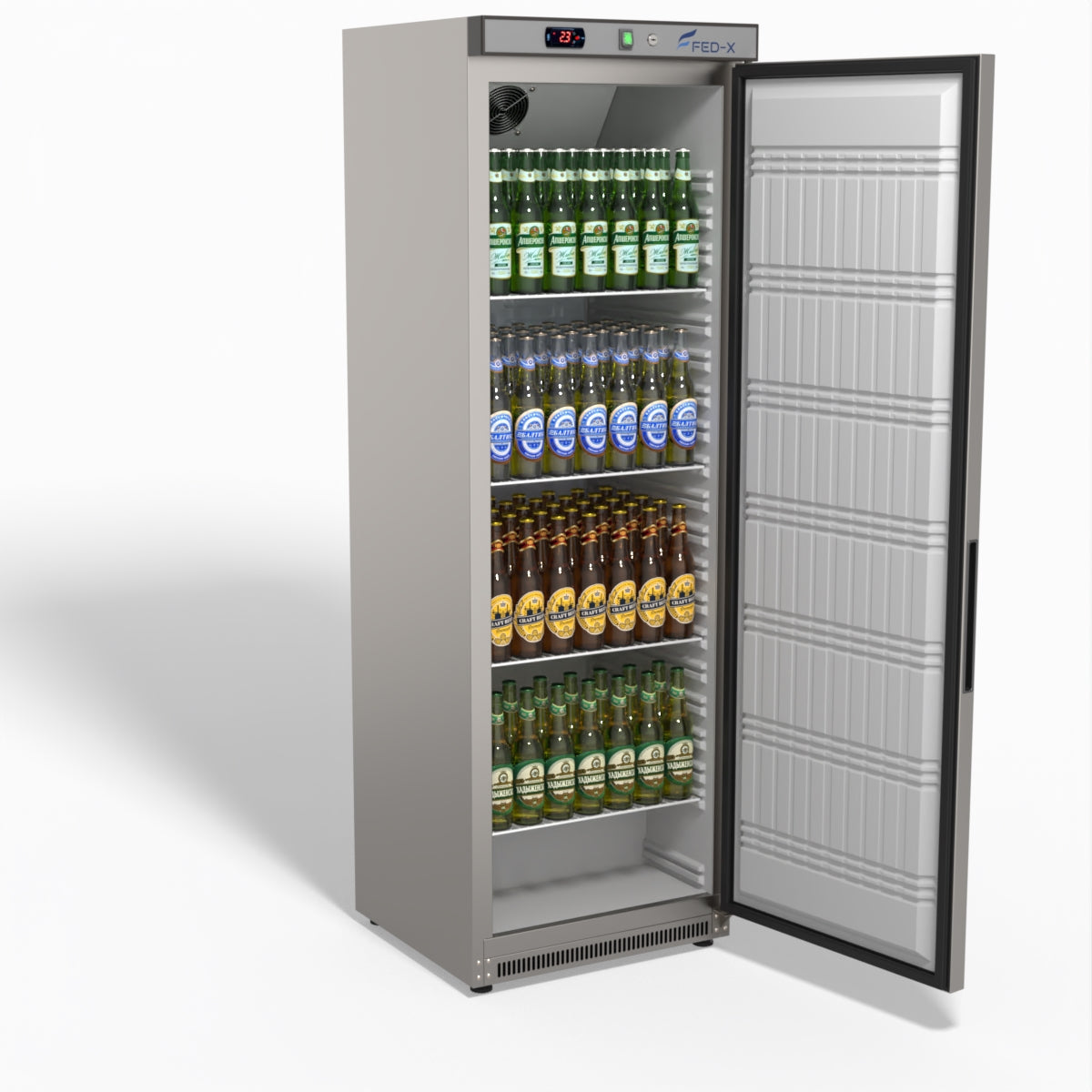 Stainless Steel Upright Static Fridge XR400SS