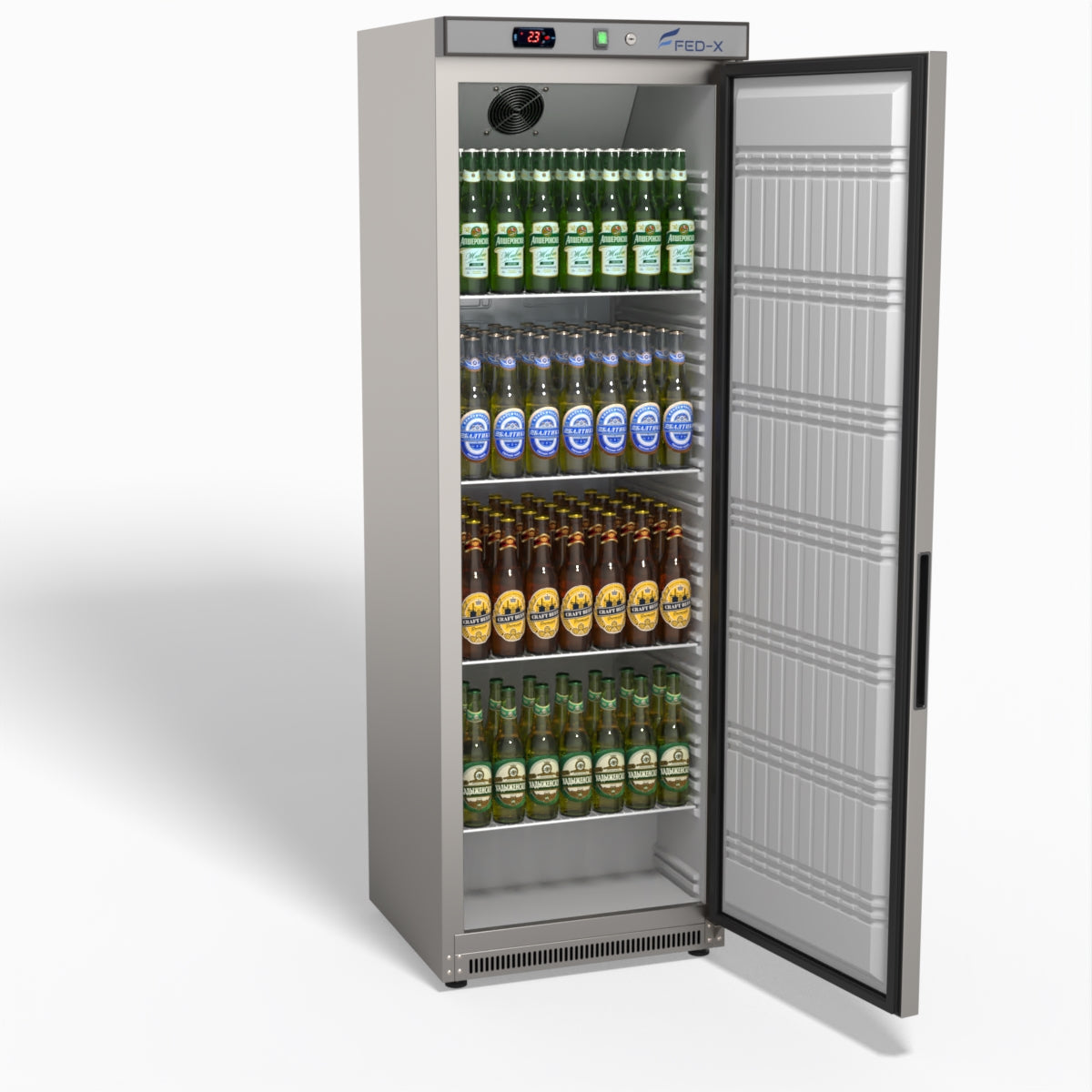 Stainless Steel Upright Static Fridge XR400SS