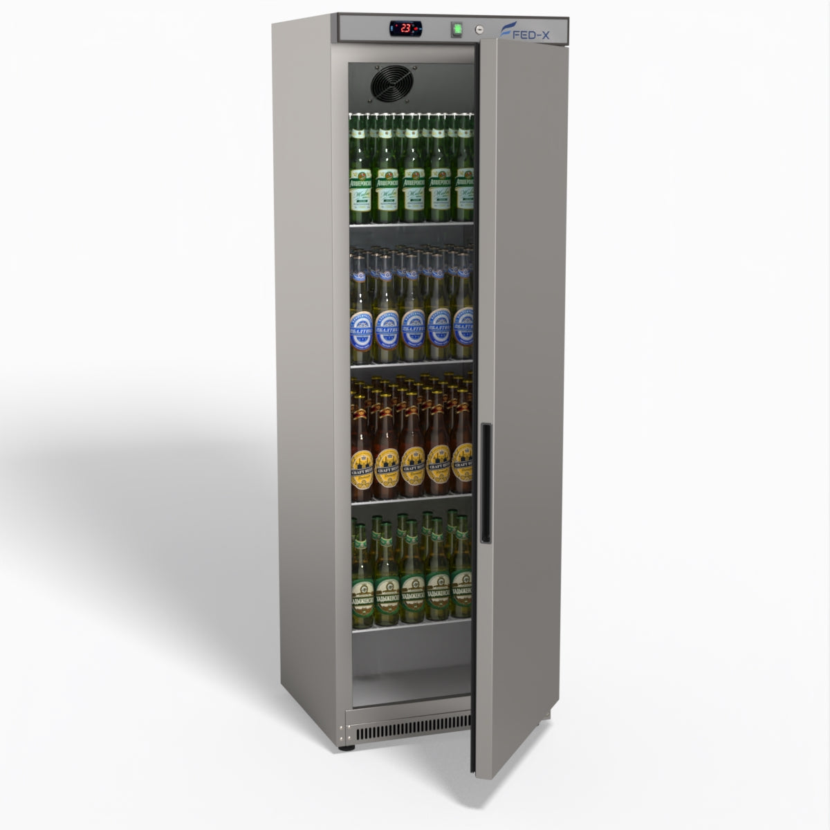 Stainless Steel Upright Static Fridge XR400SS