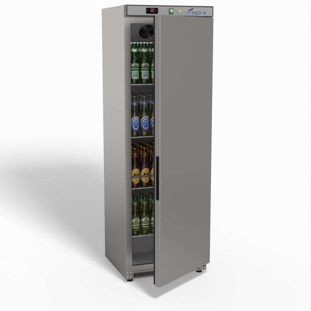 Stainless Steel Upright Static Fridge XR400SS