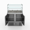 FED-X Two Door Salad Prep Fridge With Square Glass Top XS900GC