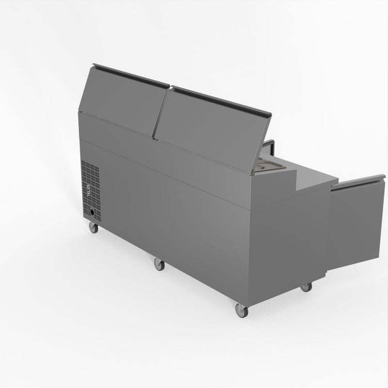 FED-X S/S Three Door Sandwich Counter XSS8C20S3V