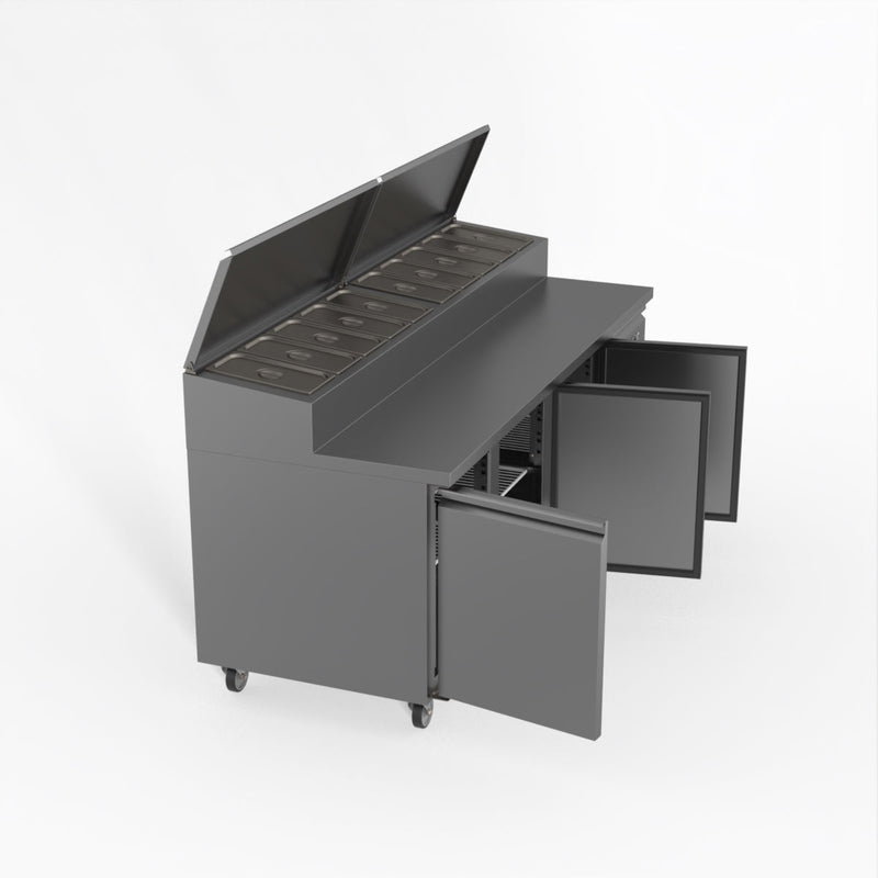 FED-X S/S Three Door Sandwich Counter XSS8C20S3V