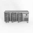 FED-X Three Glass Door Bench Fridge XUB7C18G3V