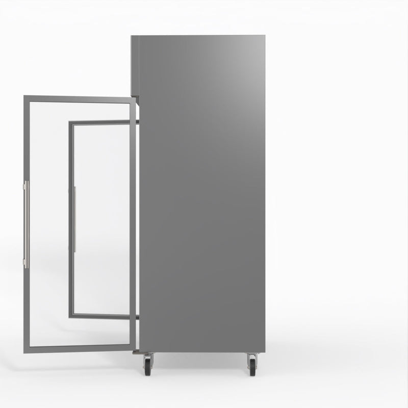 FED-X S/S Two Full Glass Door Upright Fridge XURC1200G2V