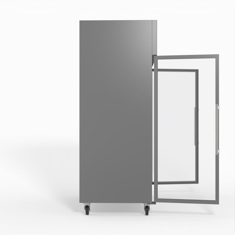 FED-X S/S Two Full Glass Door Upright Fridge XURC1200G2V