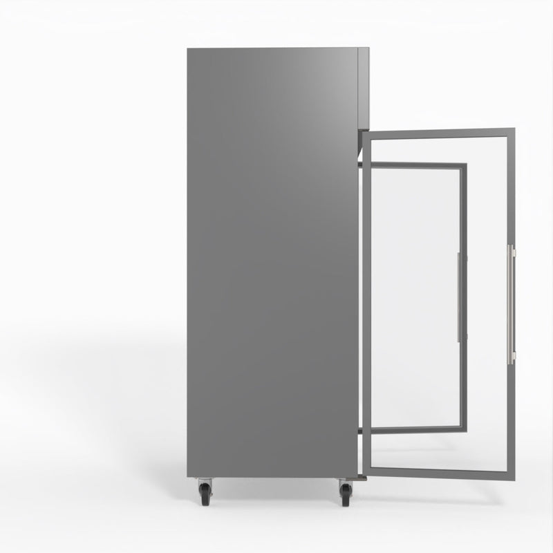 FED-X S/S Two Full Glass Door Upright Freezer XURF1200G2V