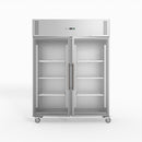 FED-X S/S Two Full Glass Door Upright Freezer XURF1410G2V