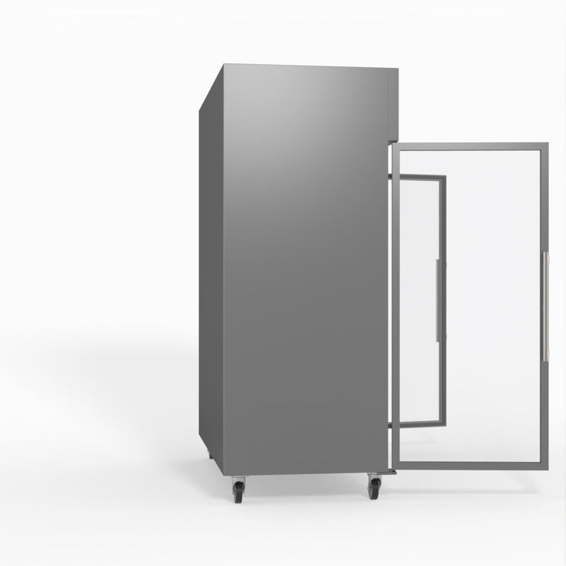 FED-X S/S Two Full Glass Door Upright Freezer XURF1410G2V