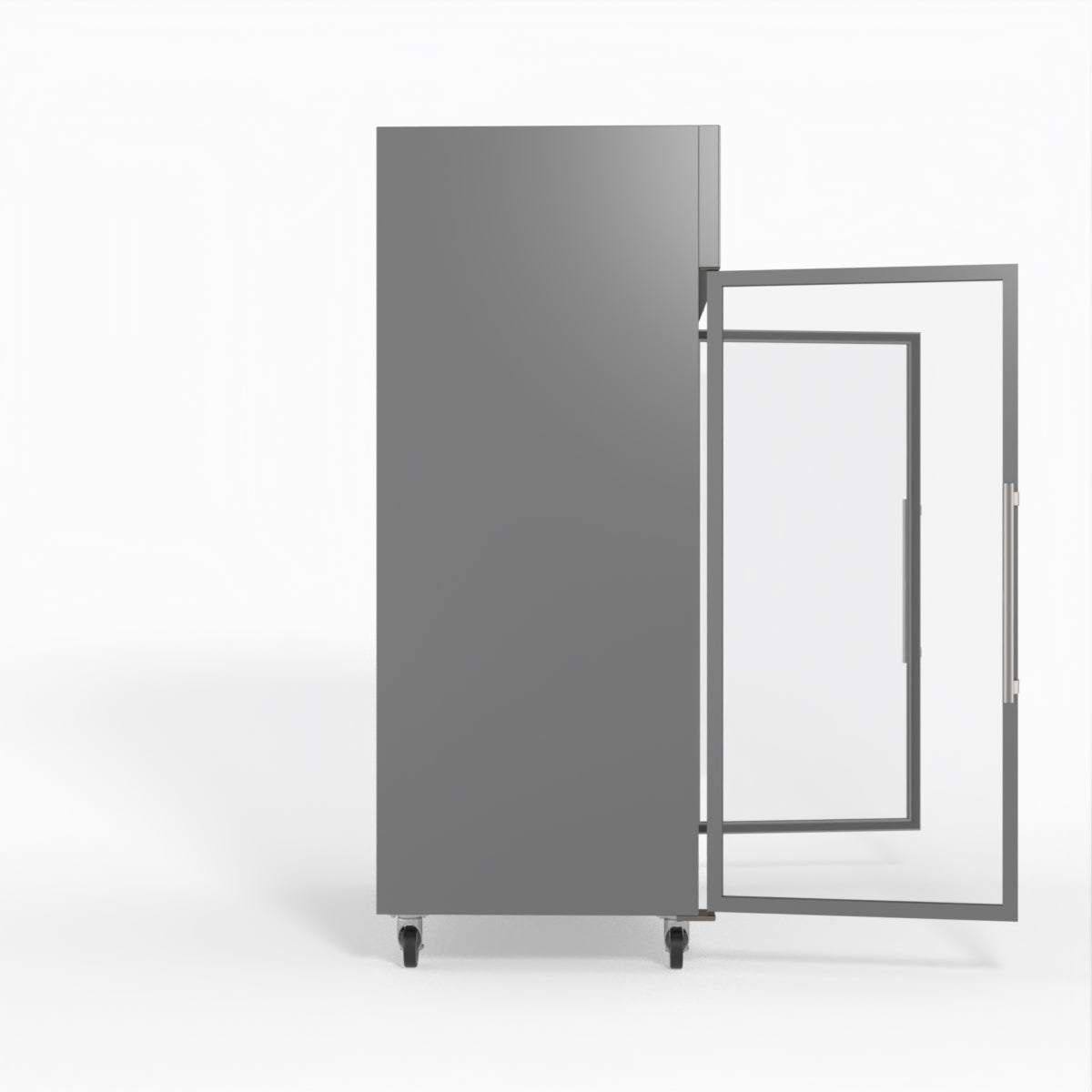 FED-X S/S Two Full Glass Door Upright Fridge XURC1410G2V