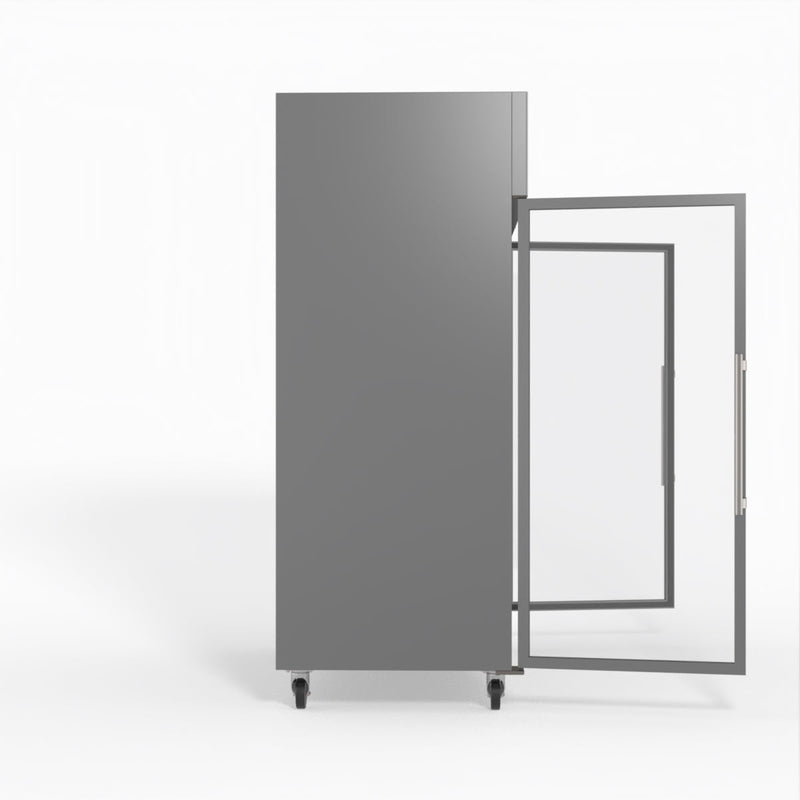 FED-X S/S Two Full Glass Door Upright Fridge XURC1410G2V