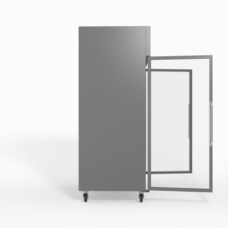 FED-X S/S Two Full Glass Door Upright Freezer XURF1410G2V