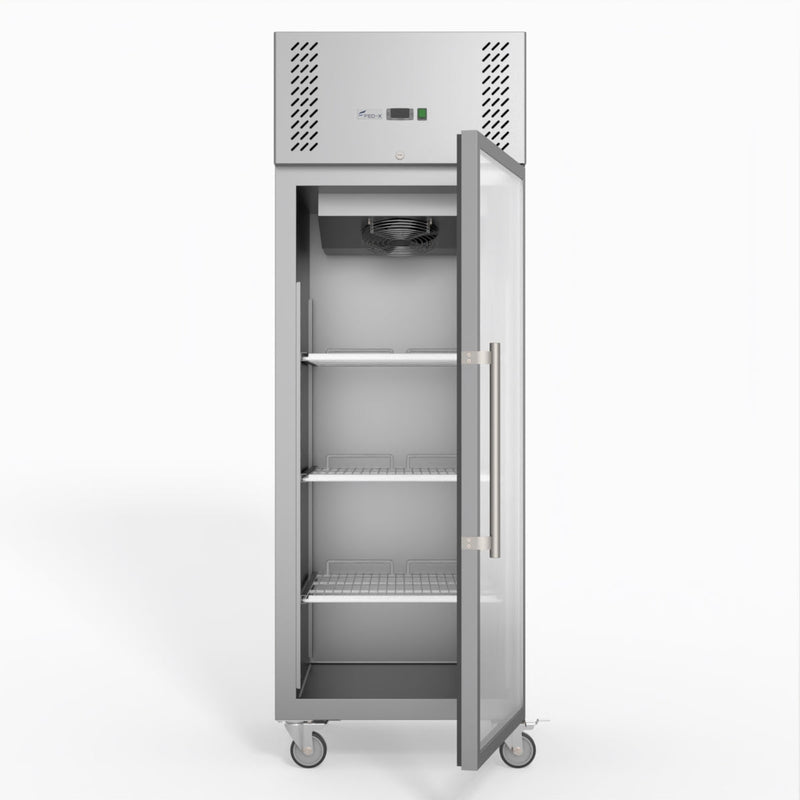 FED-X S/S Full Glass Door Upright Freezer XURF600G1V