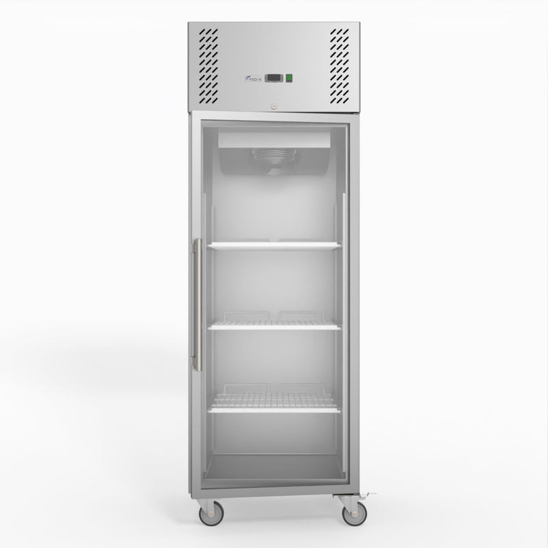 FED-X S/S Full Glass Door Upright Fridge XURC600G1V