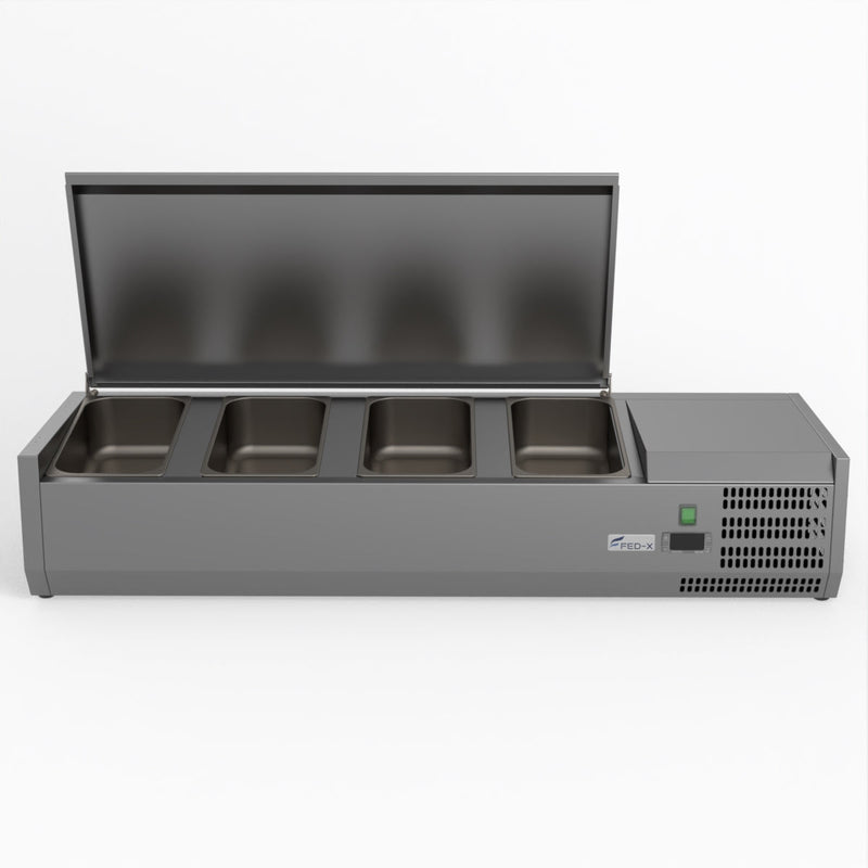 FED-X Salad Bench With Stainless Steel Lid XVRX1200/380S