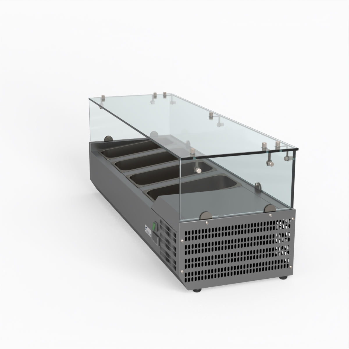 FED-X Flat Glass Salad Bench XVRX1200/380