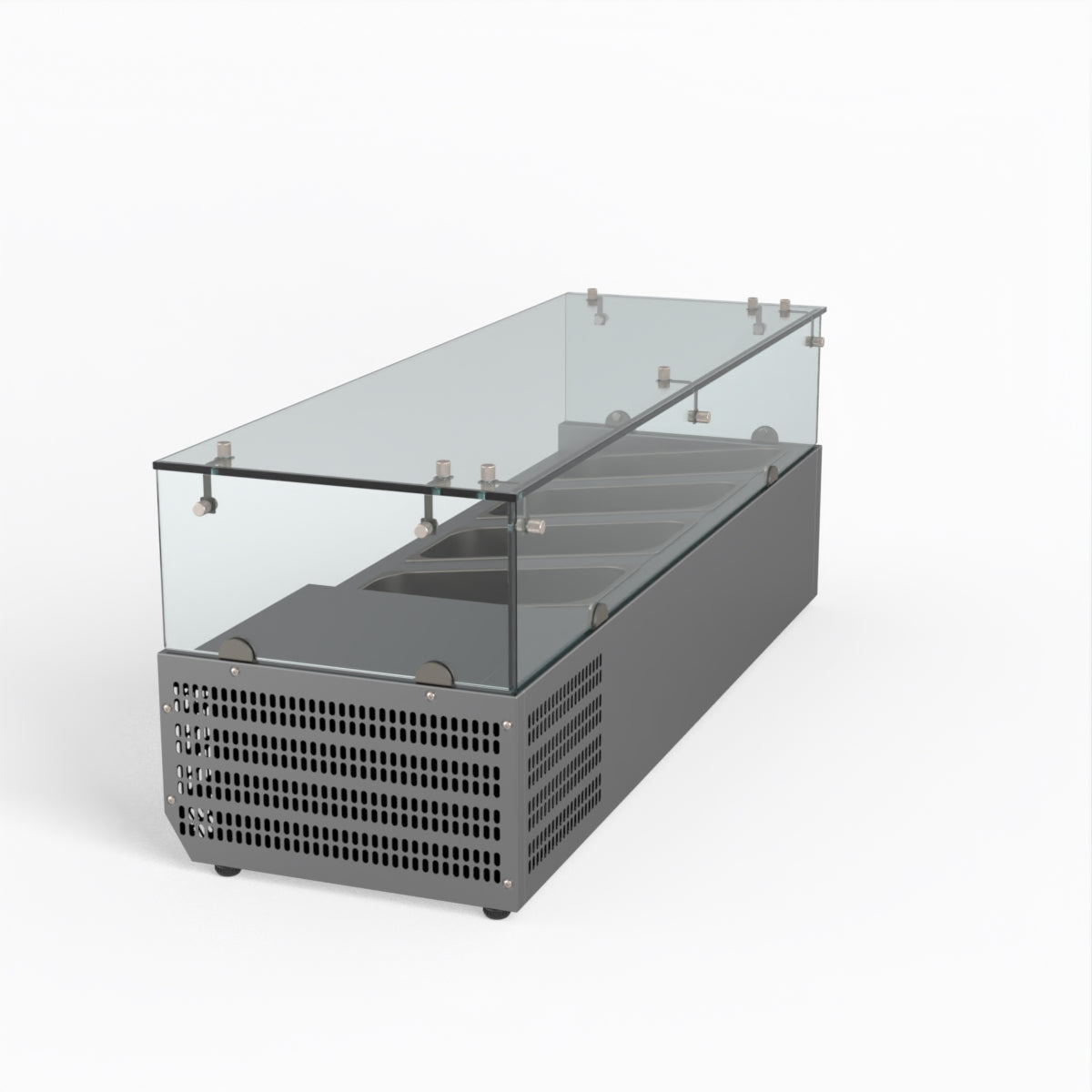 FED-X Flat Glass Salad Bench XVRX1200/380