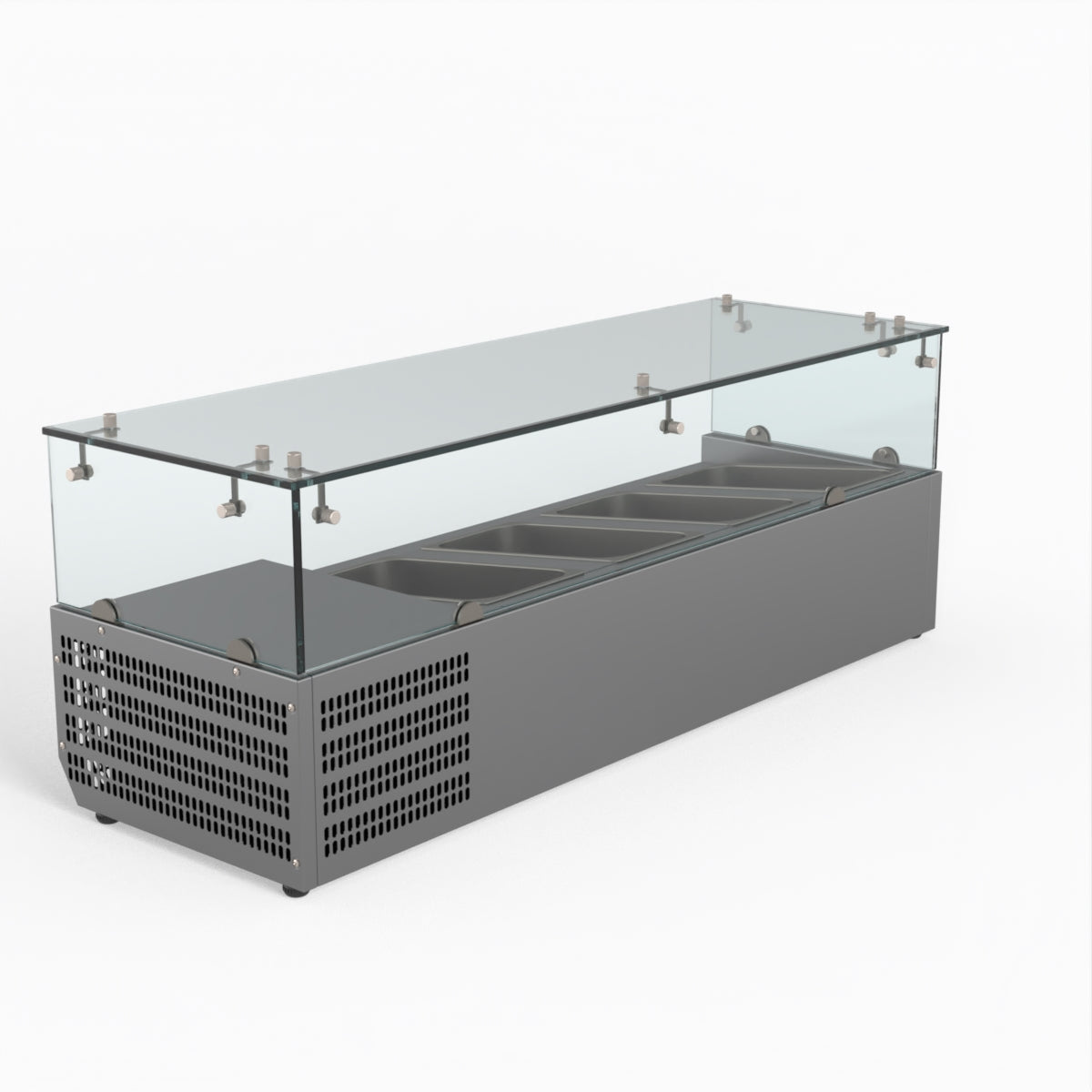 FED-X Flat Glass Salad Bench XVRX1200/380