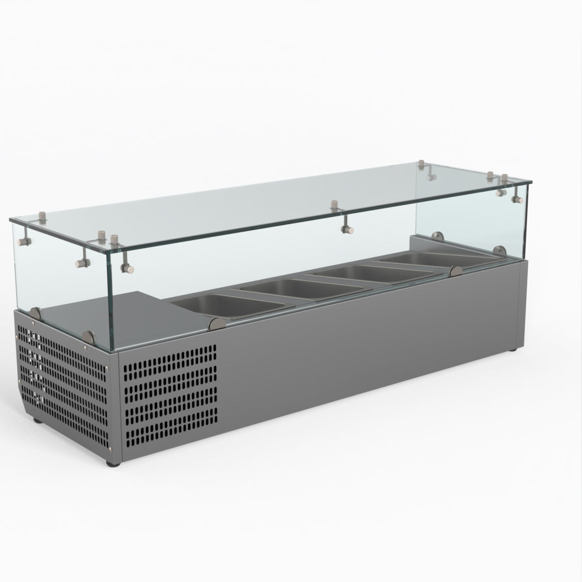 FED-X Flat Glass Salad Bench XVRX1200/380