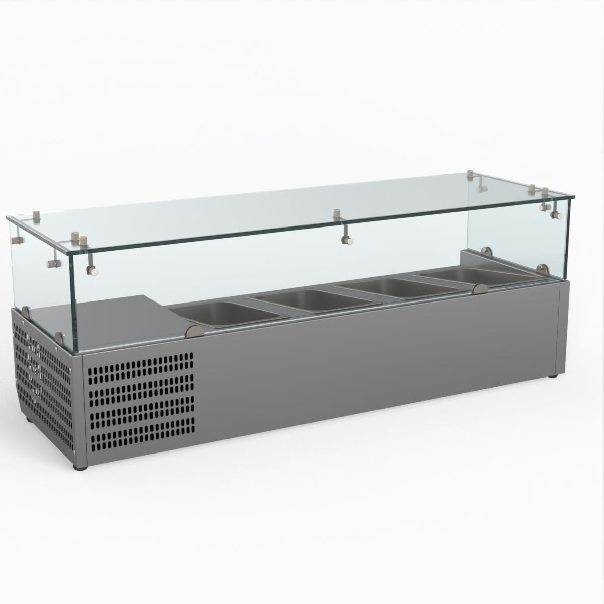 FED-X Flat Glass Salad Bench XVRX1200/380