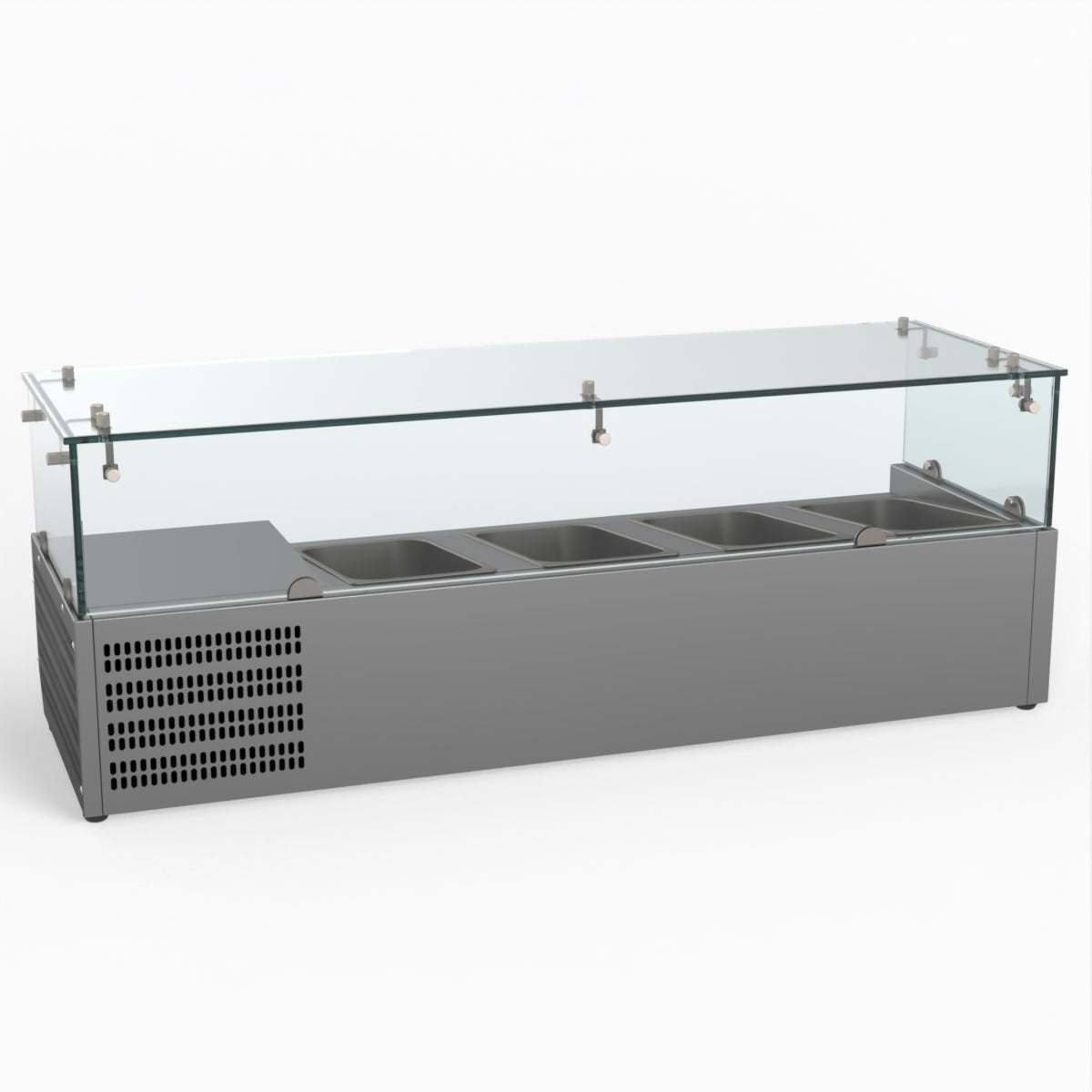 FED-X Flat Glass Salad Bench XVRX1200/380