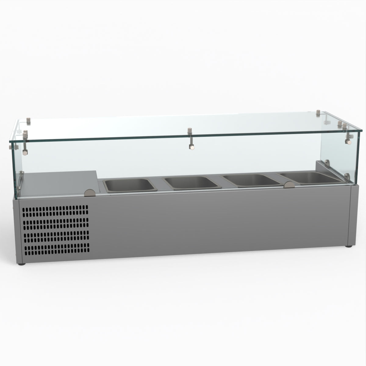 FED-X Flat Glass Salad Bench XVRX1200/380