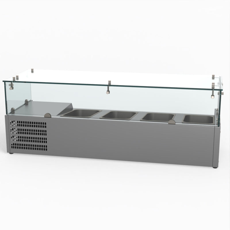 FED-X Flat Glass Salad Bench XVRX1200/380