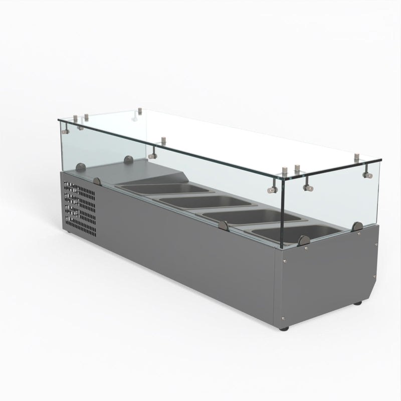 FED-X Flat Glass Salad Bench XVRX1200/380