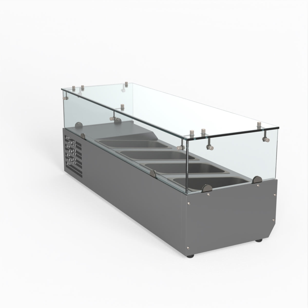 FED-X Flat Glass Salad Bench XVRX1200/380