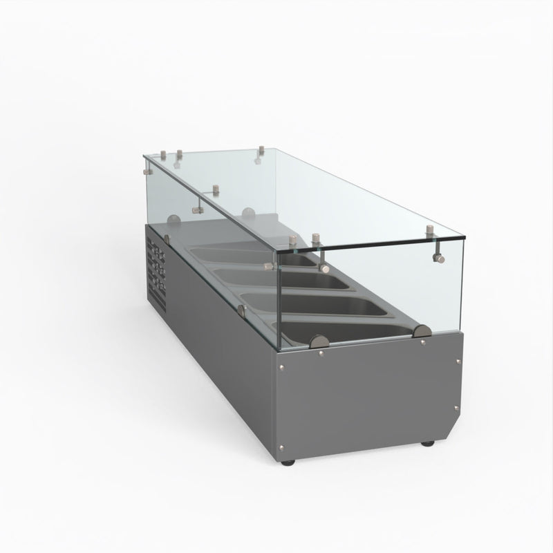 FED-X Flat Glass Salad Bench XVRX1200/380