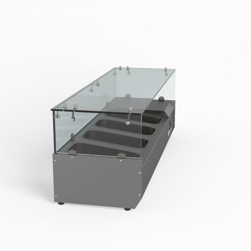 FED-X Flat Glass Salad Bench XVRX1200/380