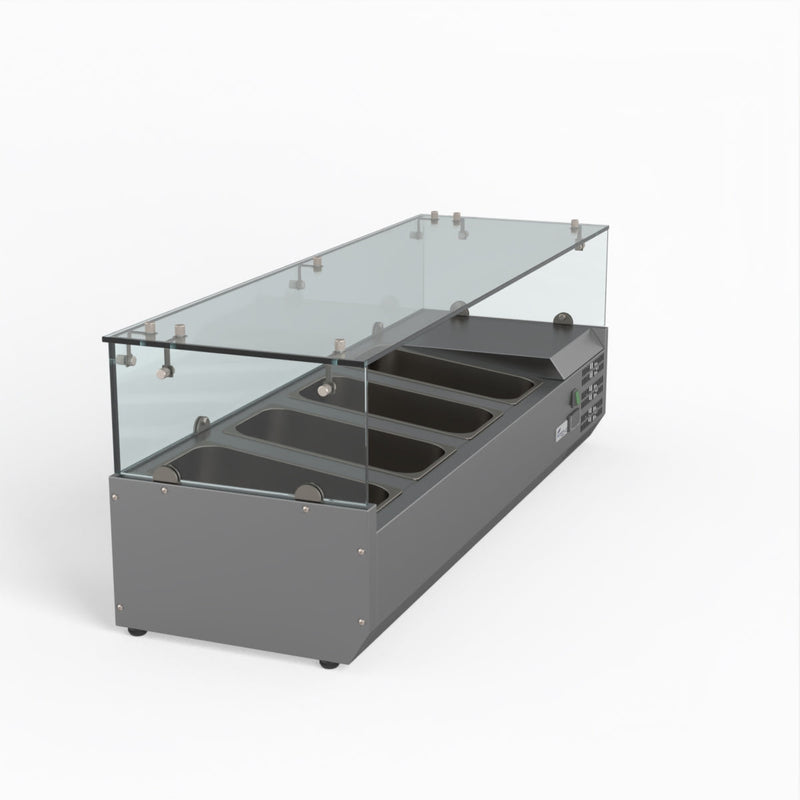 FED-X Flat Glass Salad Bench XVRX1200/380