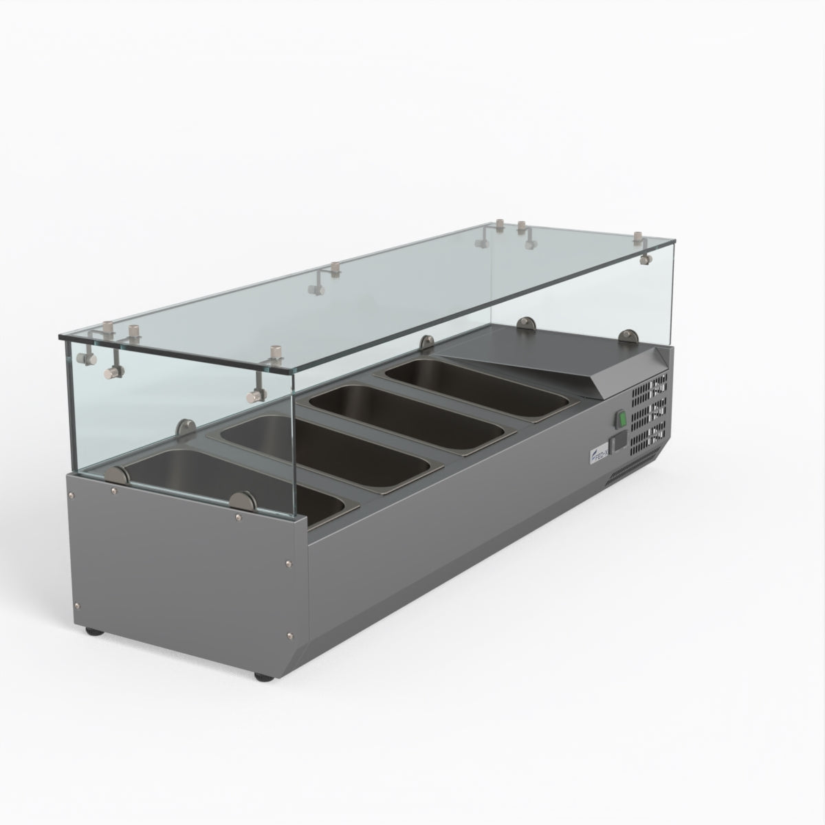 FED-X Flat Glass Salad Bench XVRX1200/380