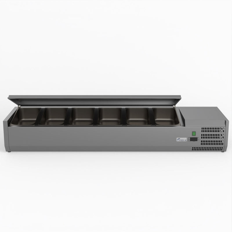 FED-X Salad Bench With Stainless Steel Lid XVRX1500/380S