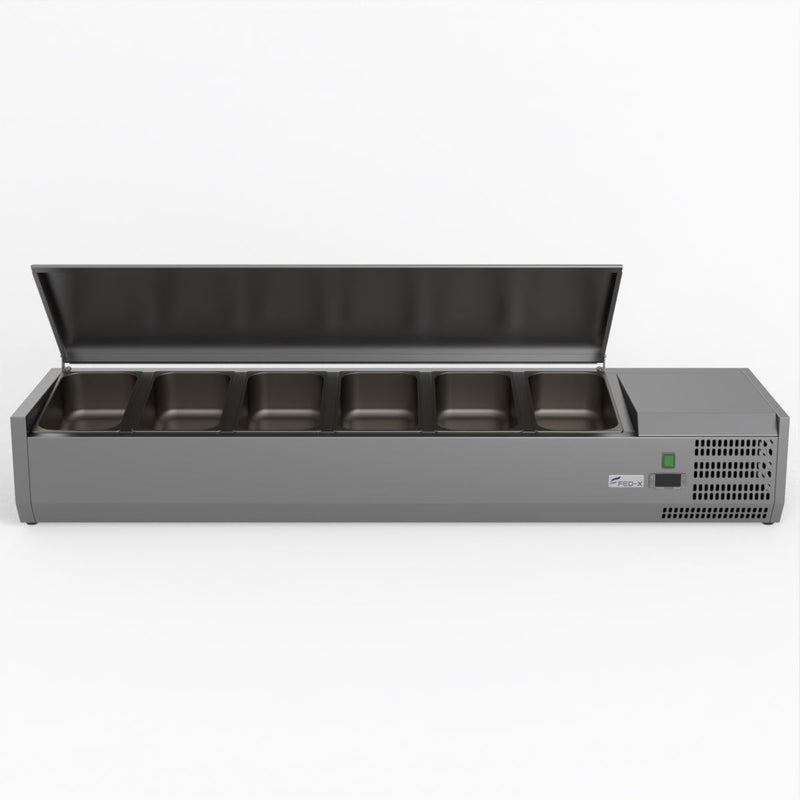 FED-X Salad Bench With Stainless Steel Lid XVRX1500/380S