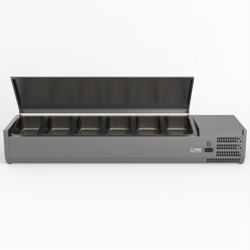 FED-X Salad Bench With Stainless Steel Lid XVRX1500/380S