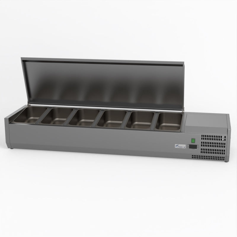 FED-X Salad Bench With Stainless Steel Lid XVRX1500/380S