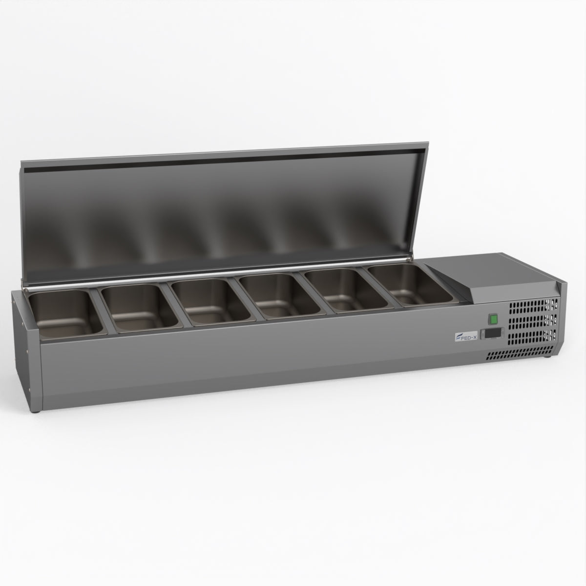 FED-X Salad Bench With Stainless Steel Lid XVRX1500/380S